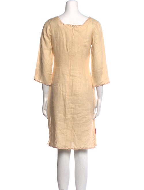 Miguelina Linen Knee-Length Dress