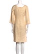 Miguelina Linen Knee-Length Dress