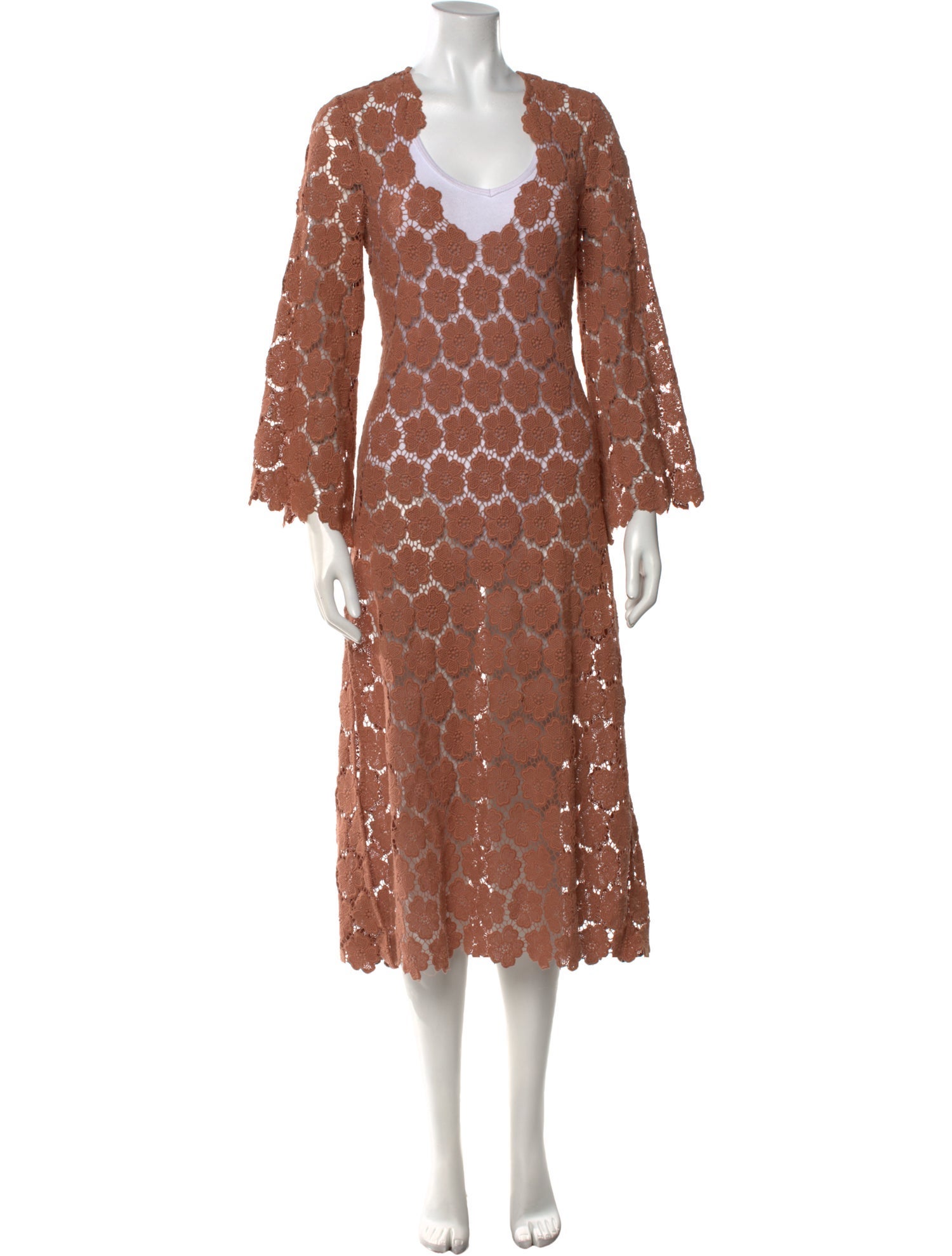 Miguelina V-Neck Long Dress