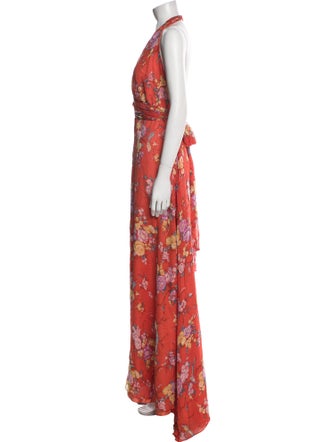 Miguelina Silk Long Dress