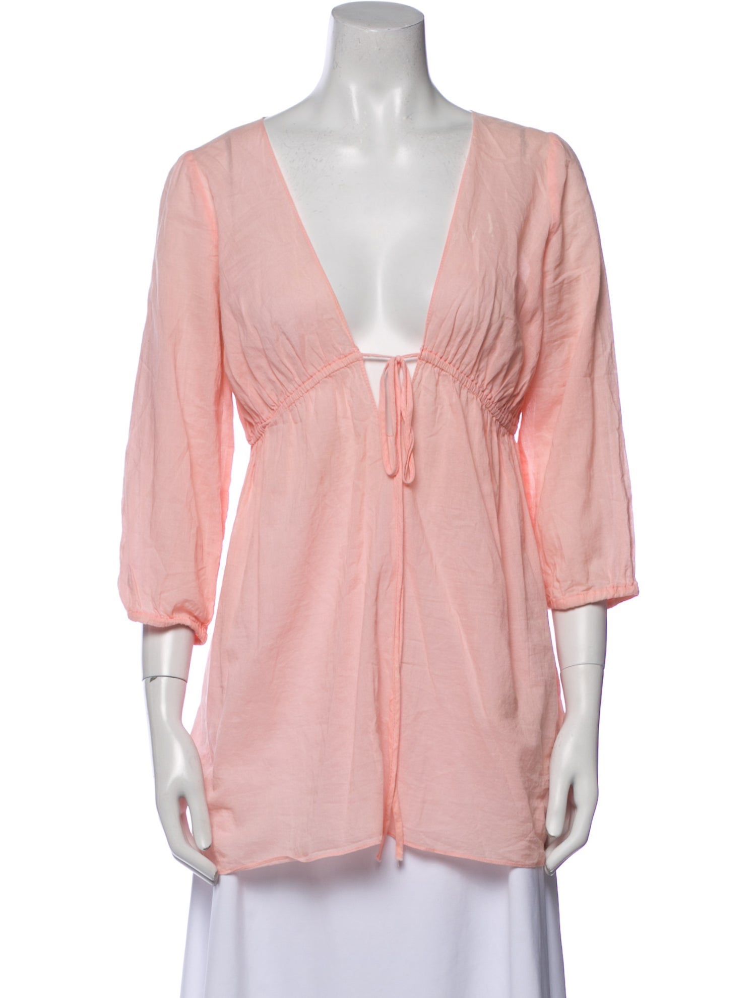 Miguelina V-Neck Three-Quarter Sleeve Tunic