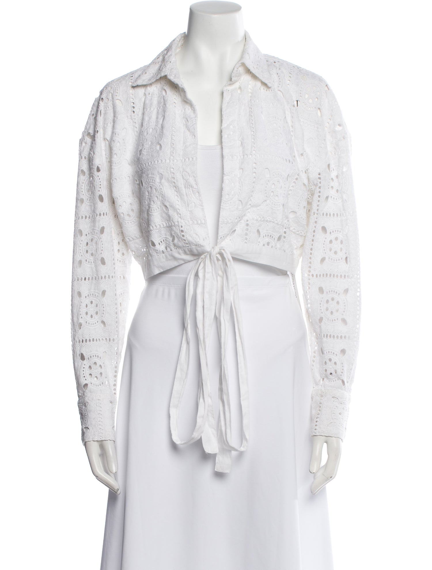 Miguelina Long Sleeve Crop Top