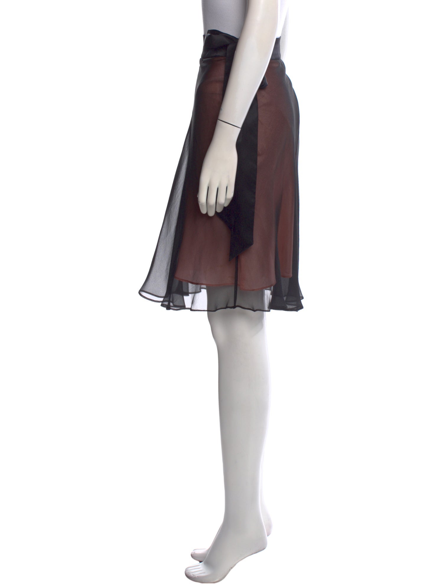 Miguelina Silk Knee-Length Skirt