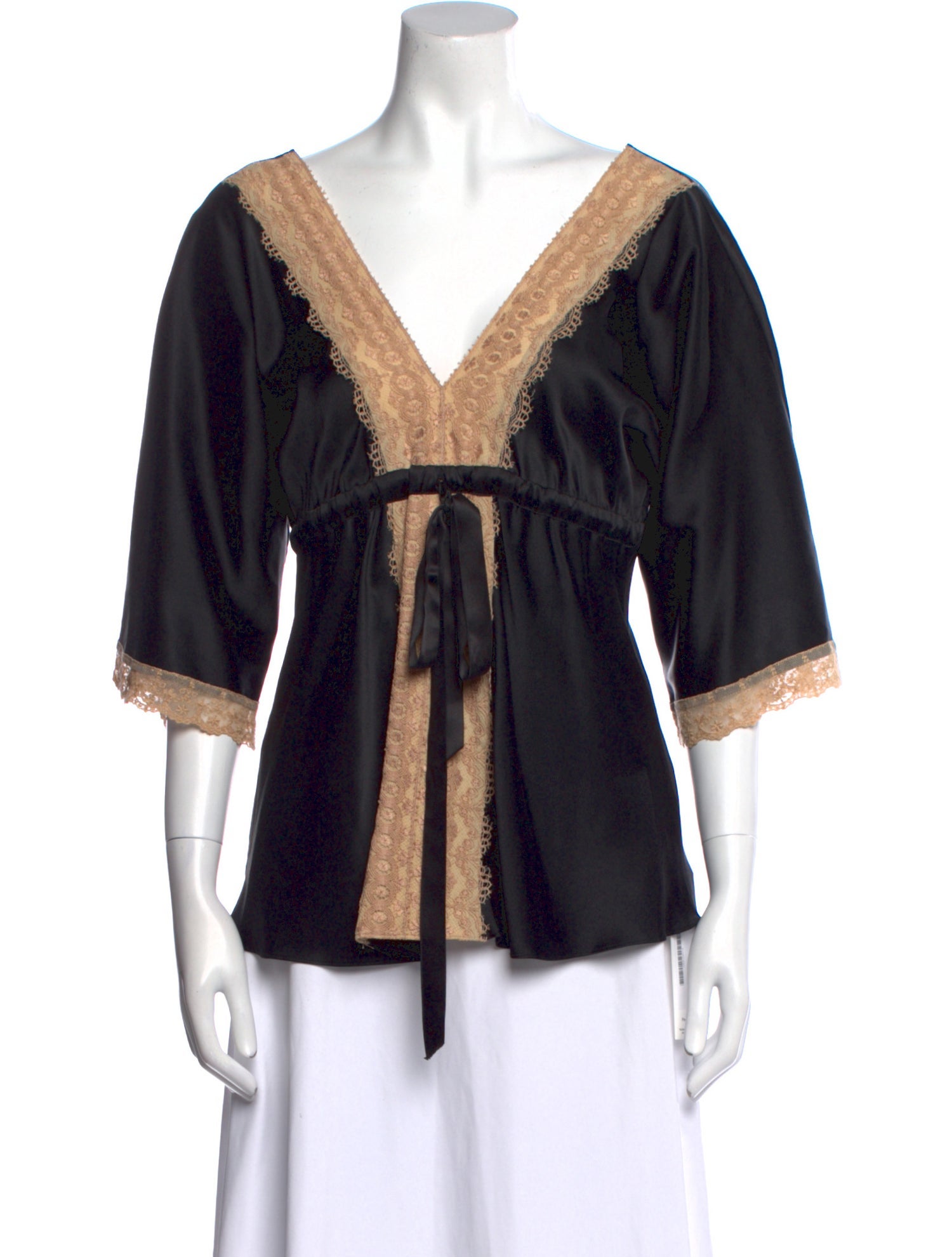 Miguelina Silk V-Neck Blouse