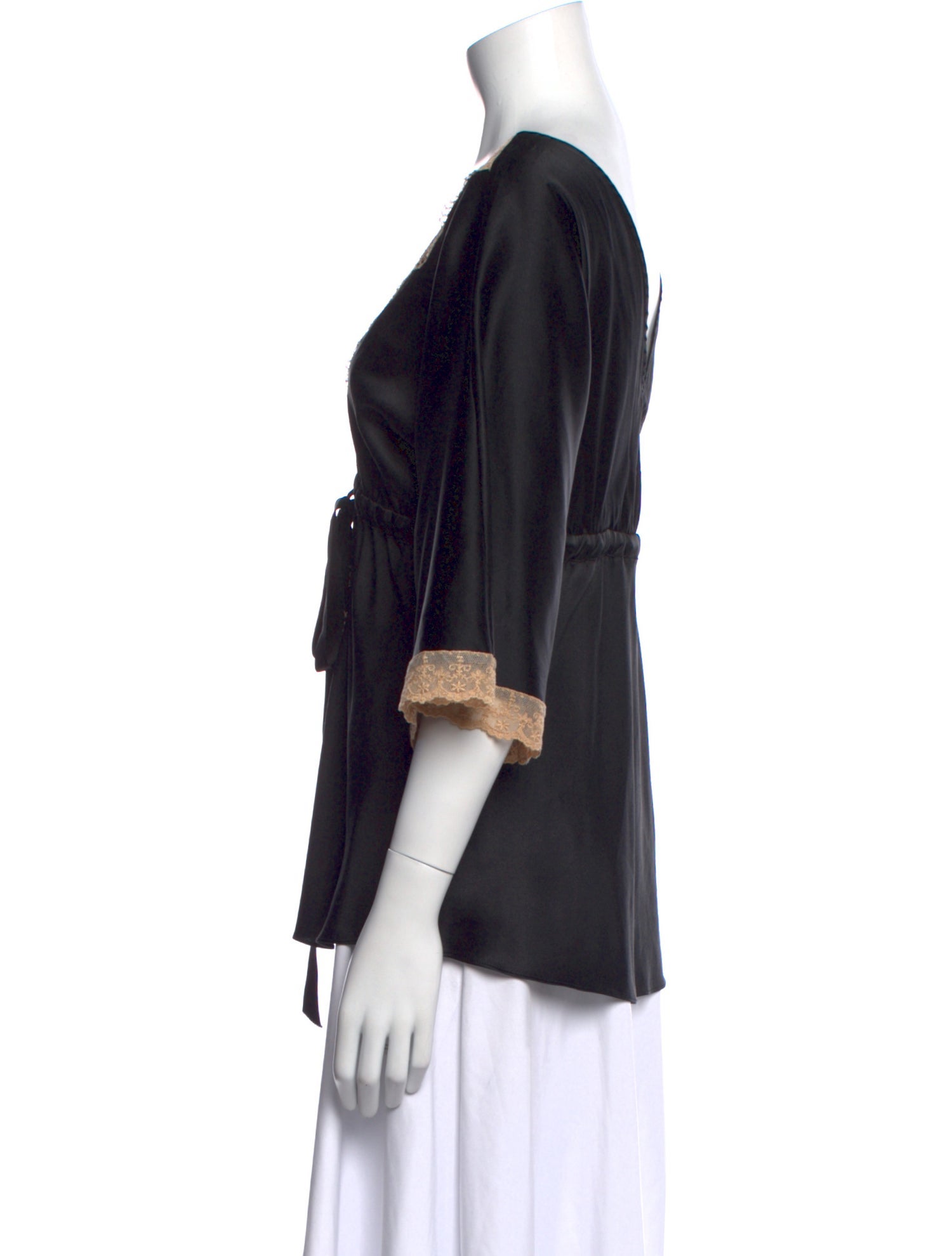 Miguelina Silk V-Neck Blouse