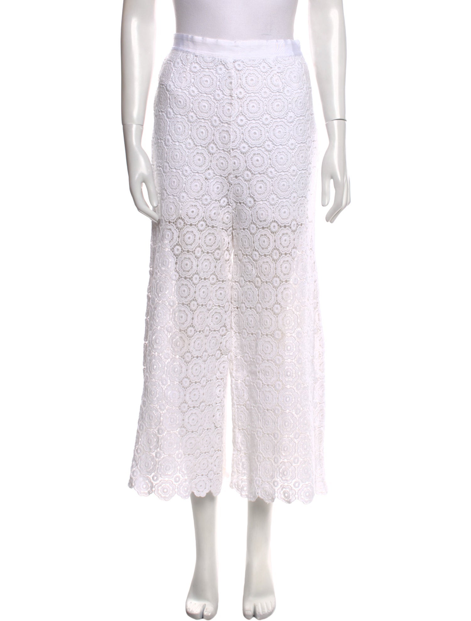 Miguelina Lace Pattern Wide Leg Pants