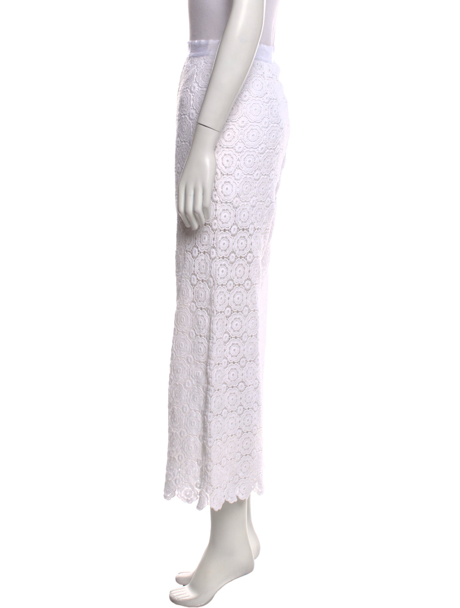 Miguelina Lace Pattern Wide Leg Pants