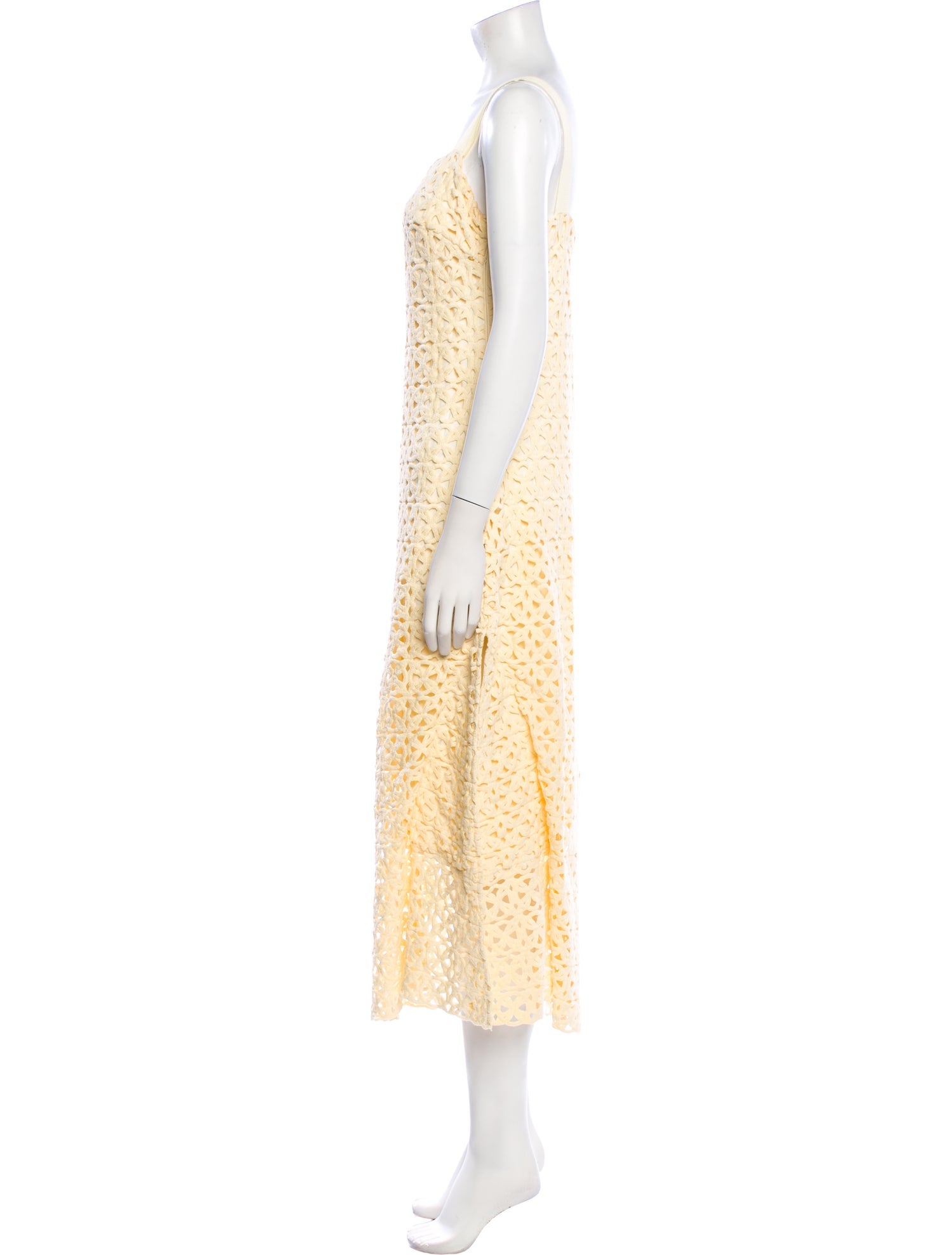 Miguelina Square Neckline Midi Length Dress