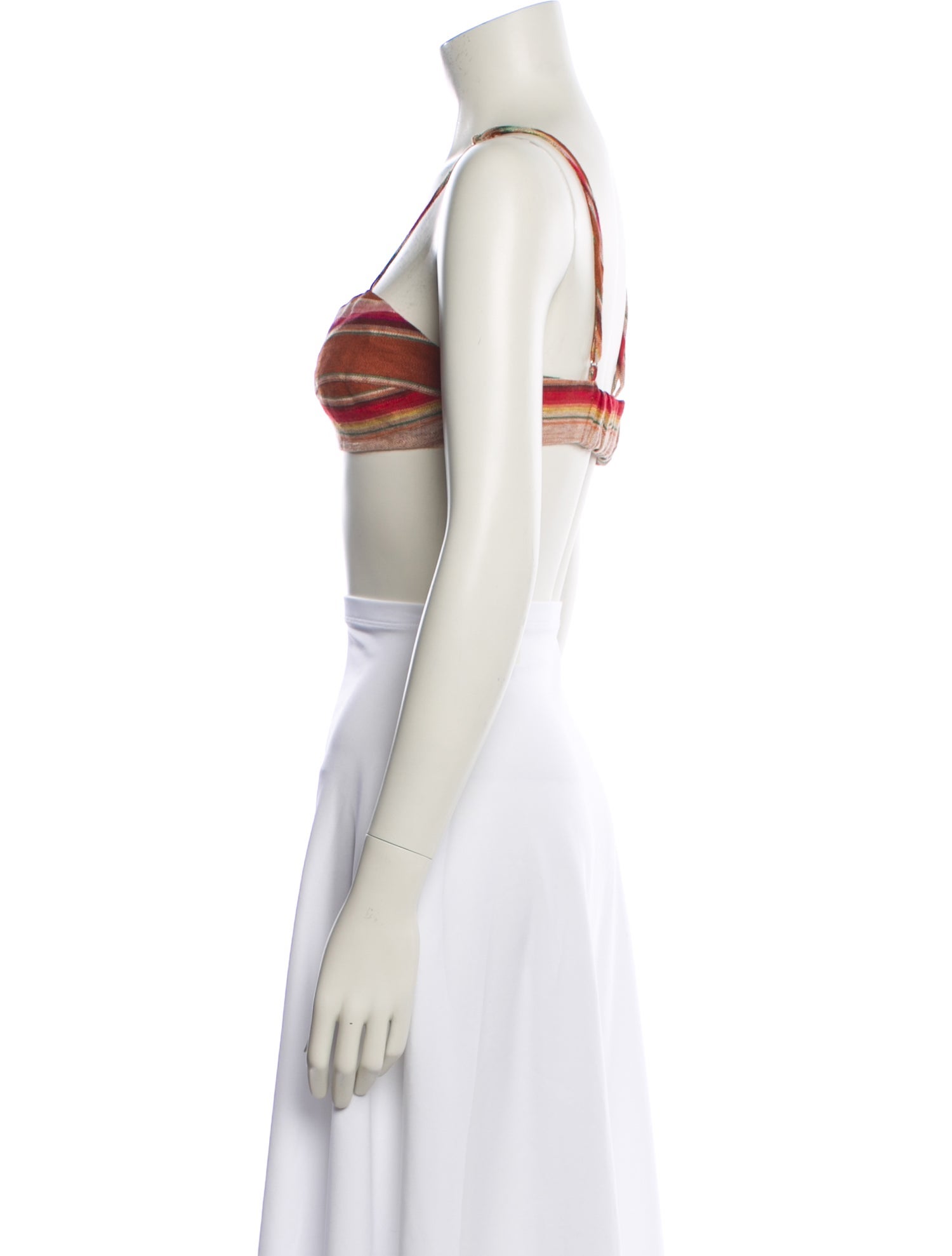 Miguelina Linen V-Neck Crop Top