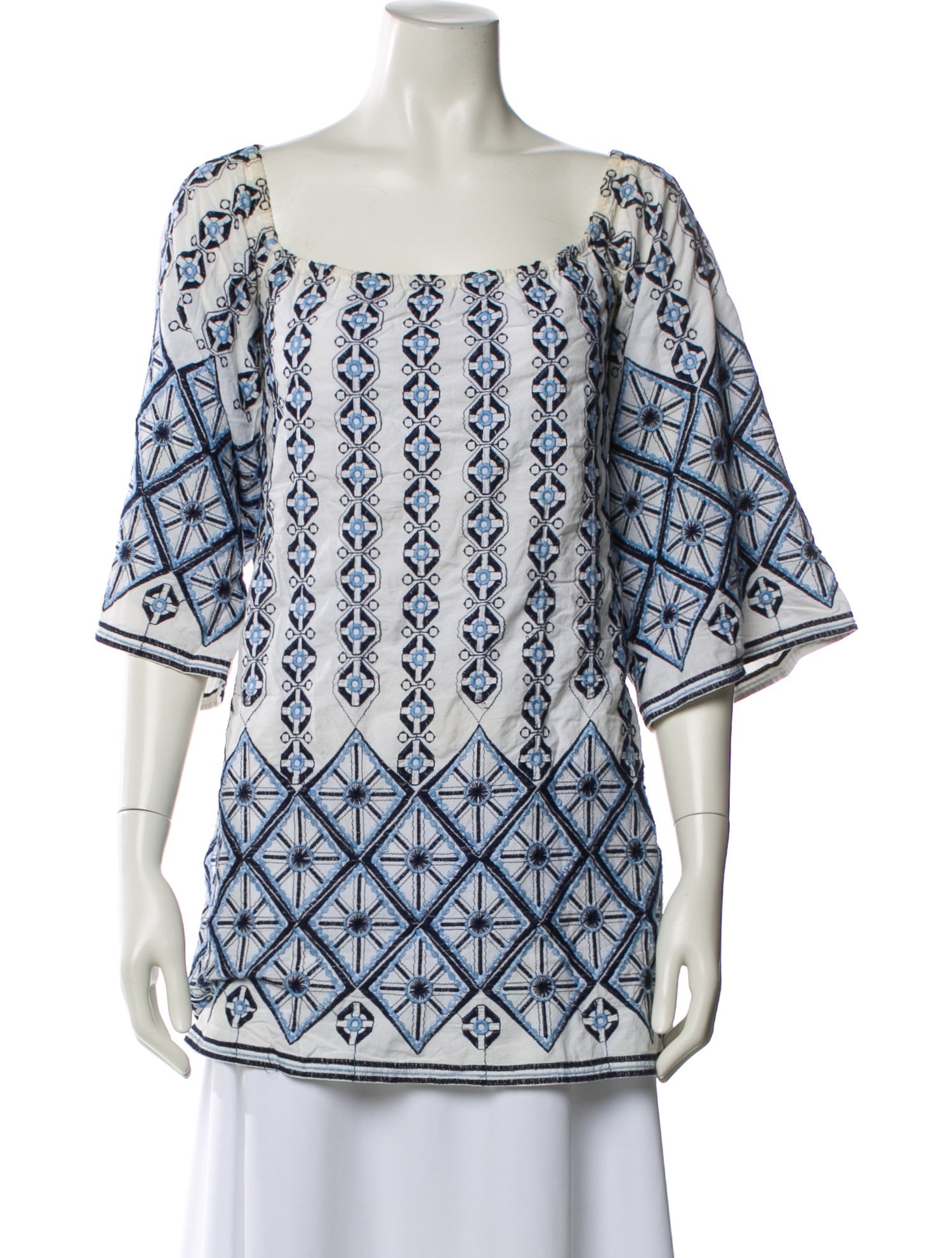 Miguelina Printed Square Neckline Tunic