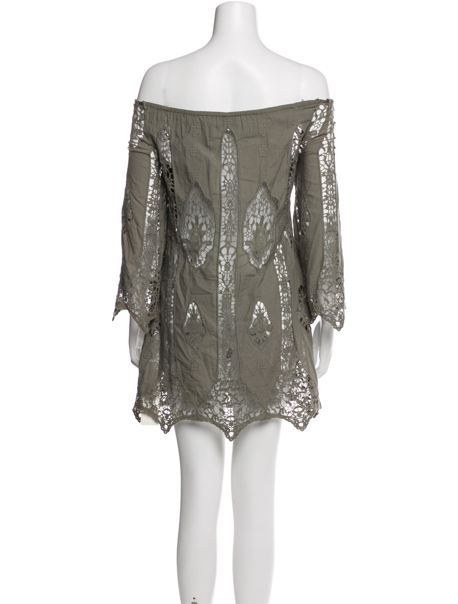 Miguelina Lace Pattern Mini Dress