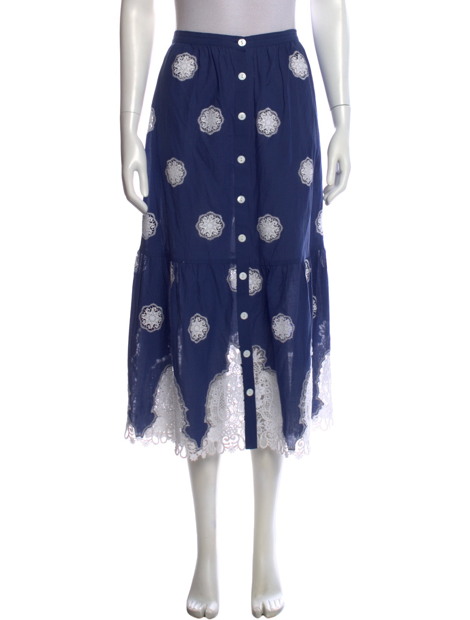 Miguelina Printed Midi Length Skirt