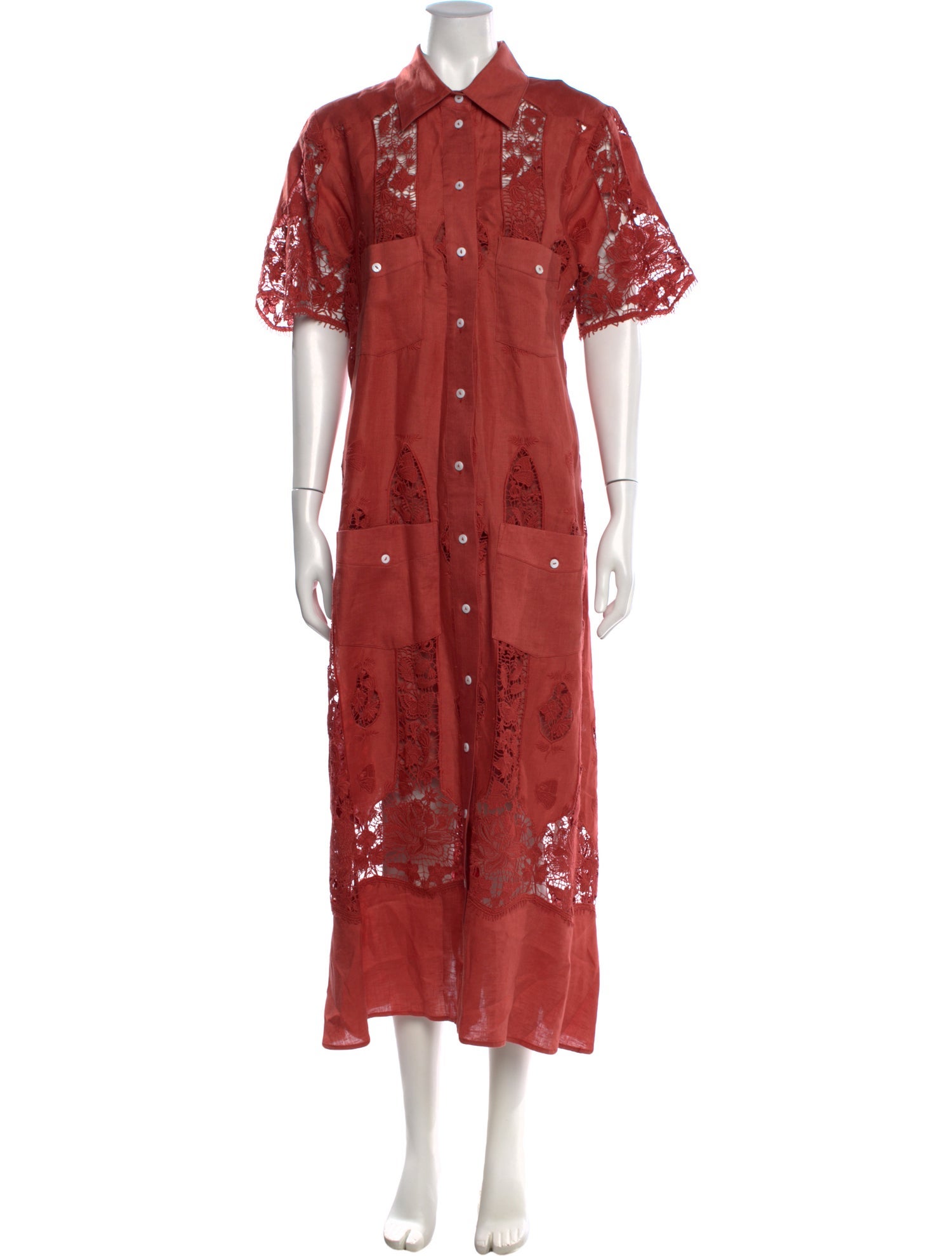 Miguelina Linen Long Dress