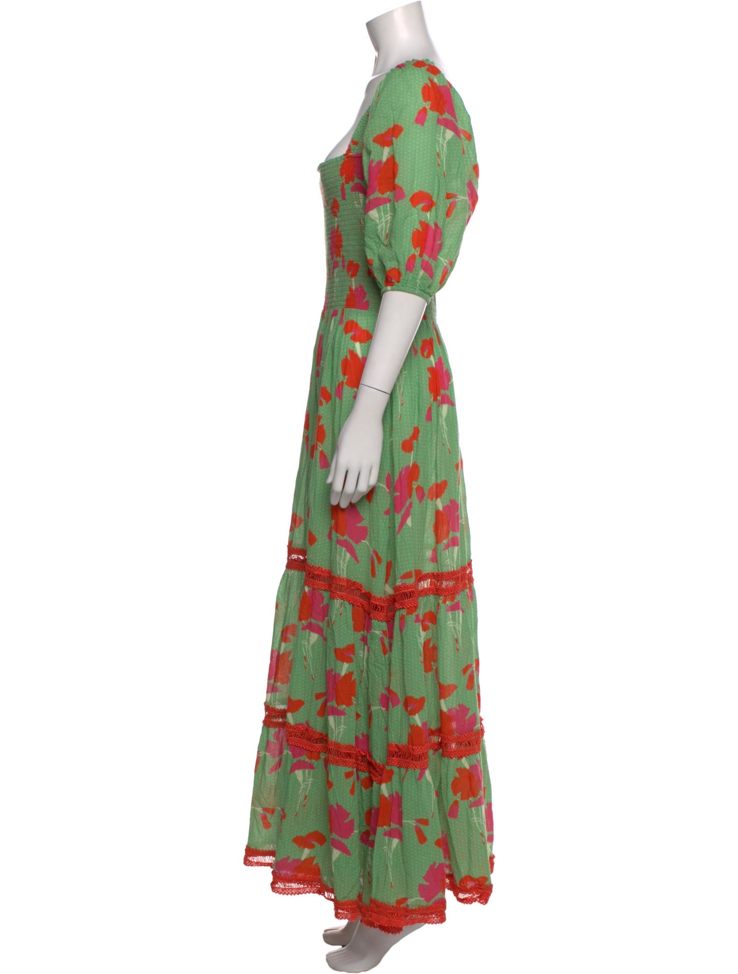 Miguelina Floral Print Long Dress
