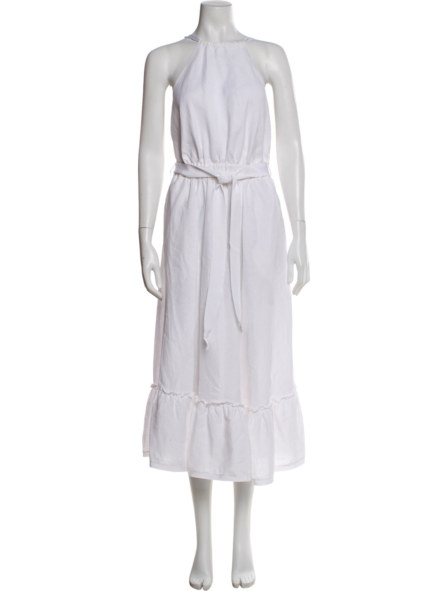 Miguelina Linen Long Dress