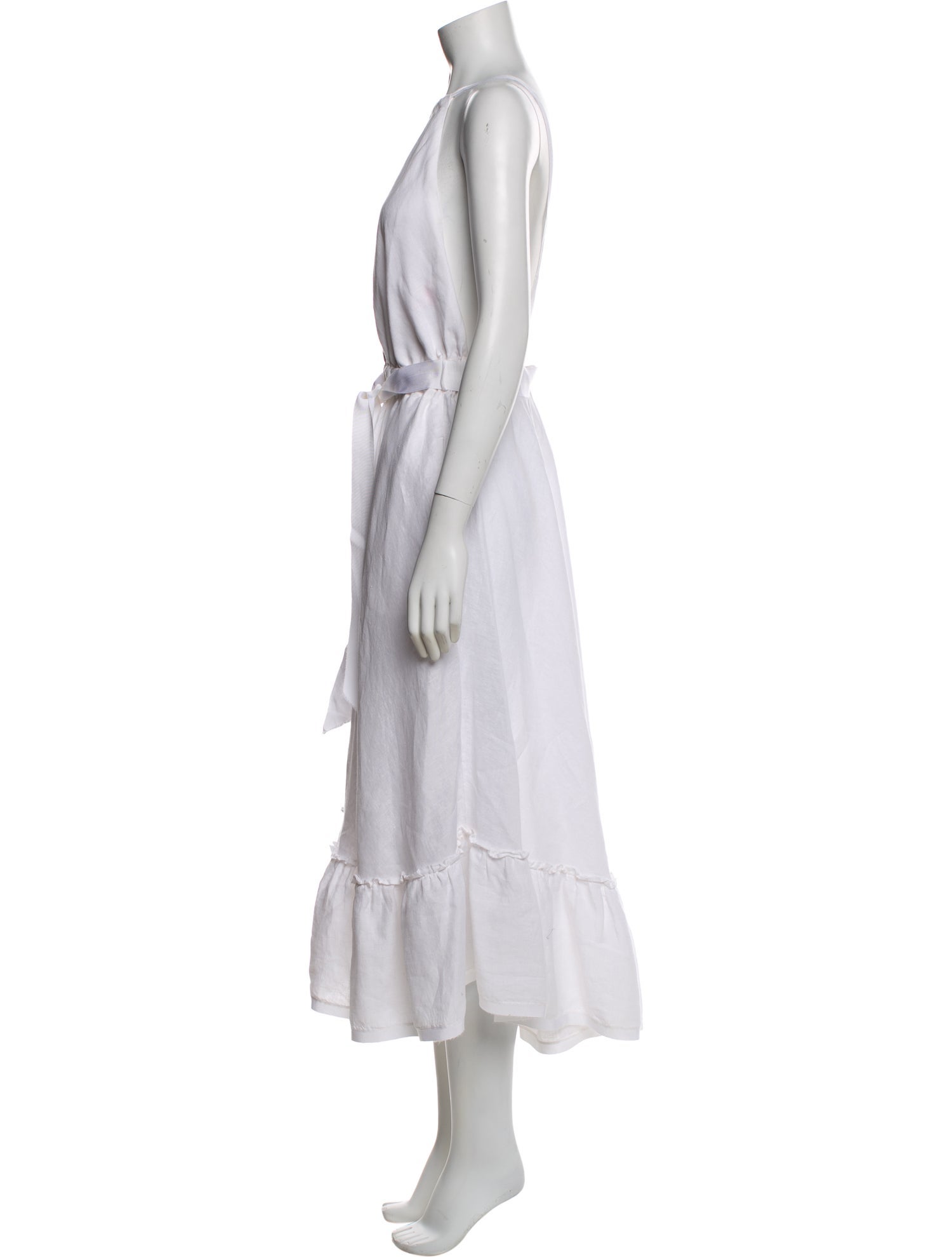 Miguelina Linen Long Dress