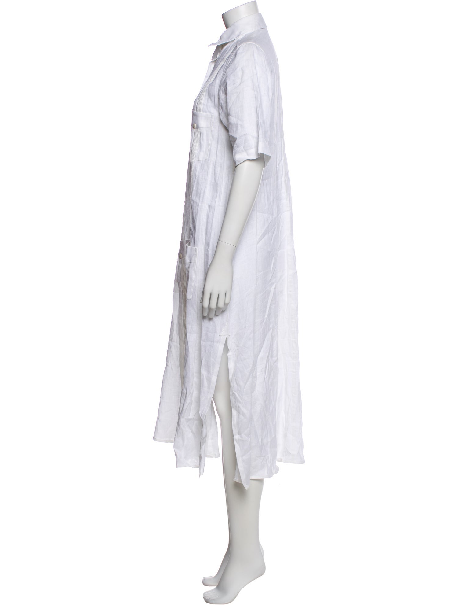 Miguelina Linen Midi Length Dress