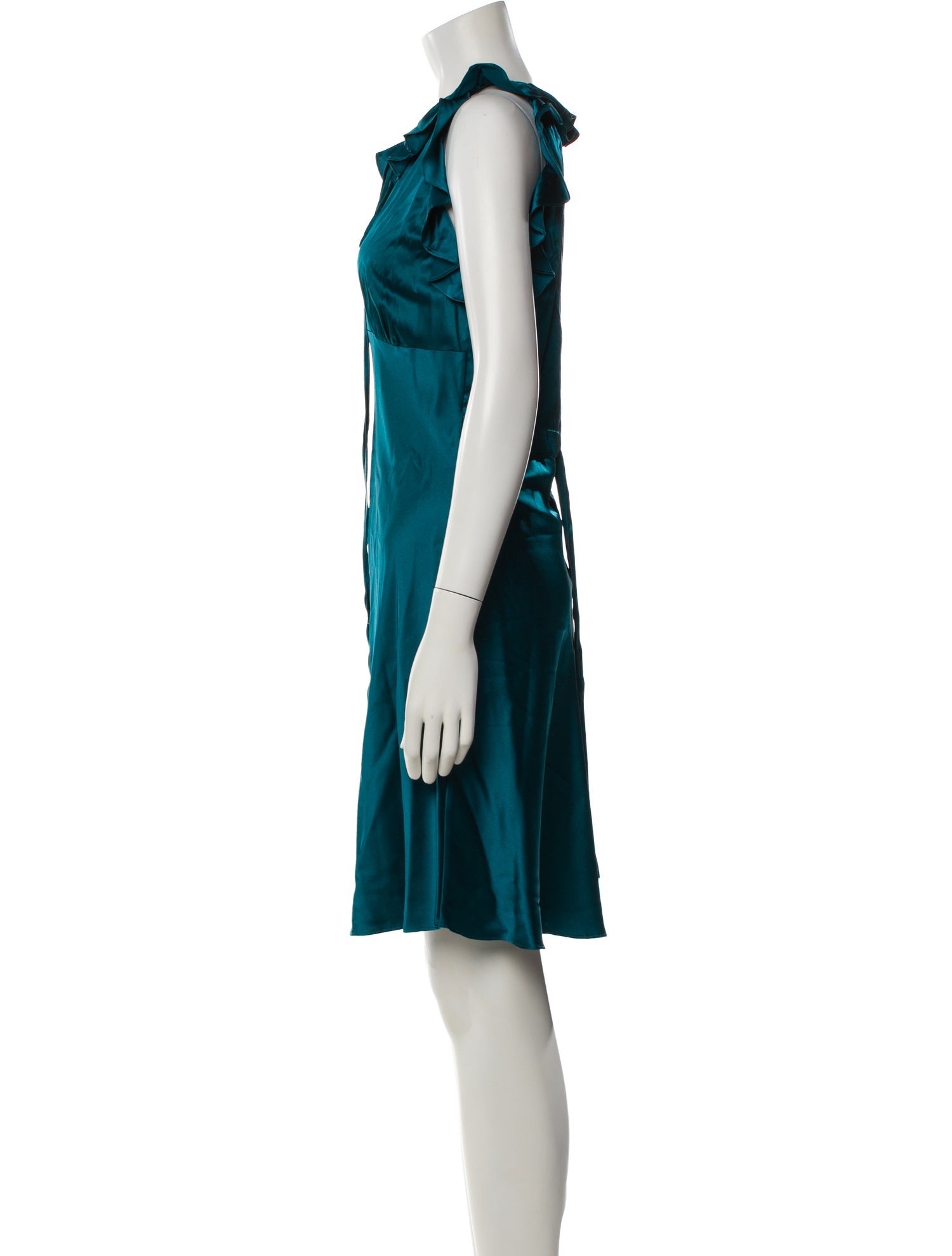 Miguelina Silk Knee-Length Dress w/ Tags