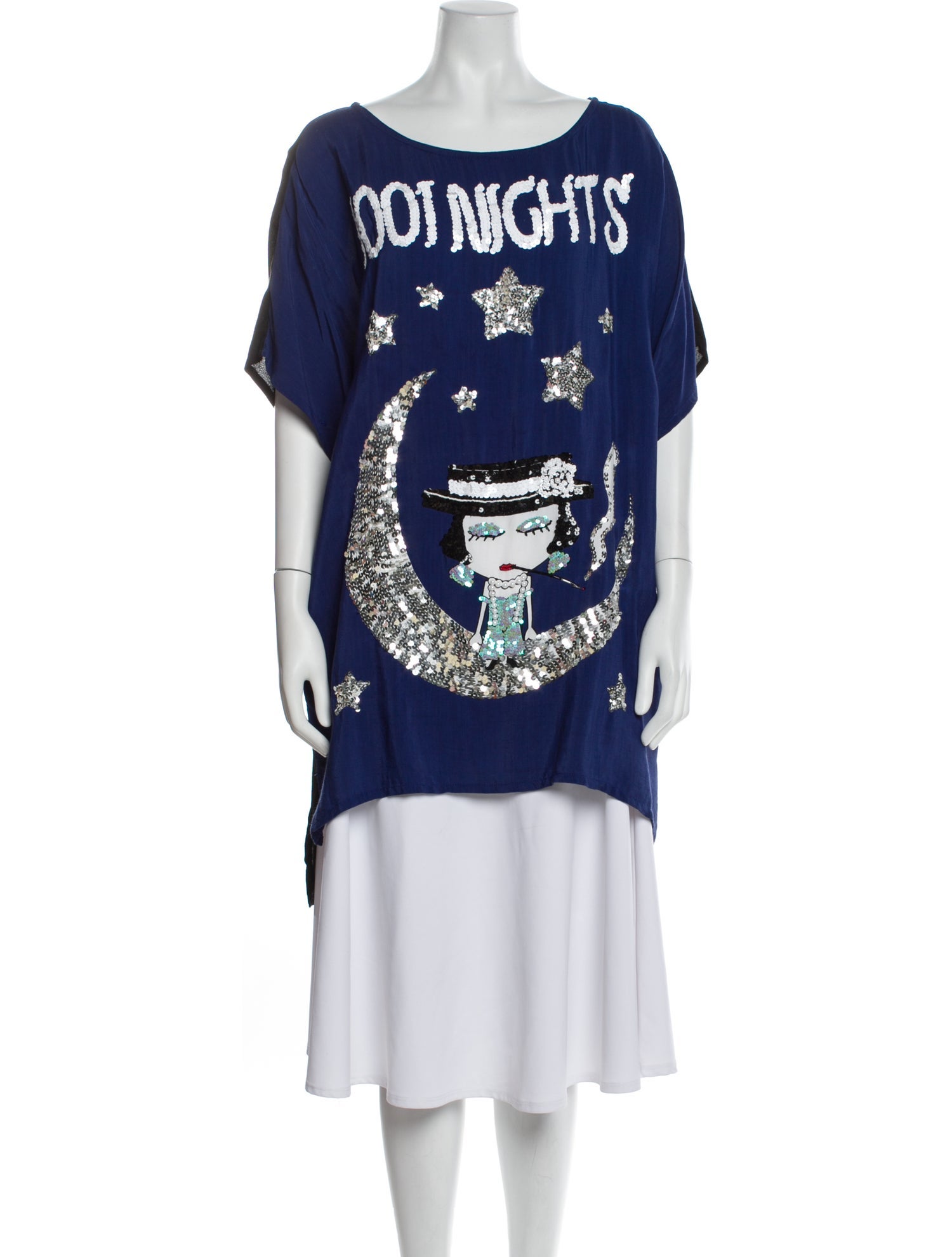 Mua Mua Graphic Print Scoop Neck T-Shirt