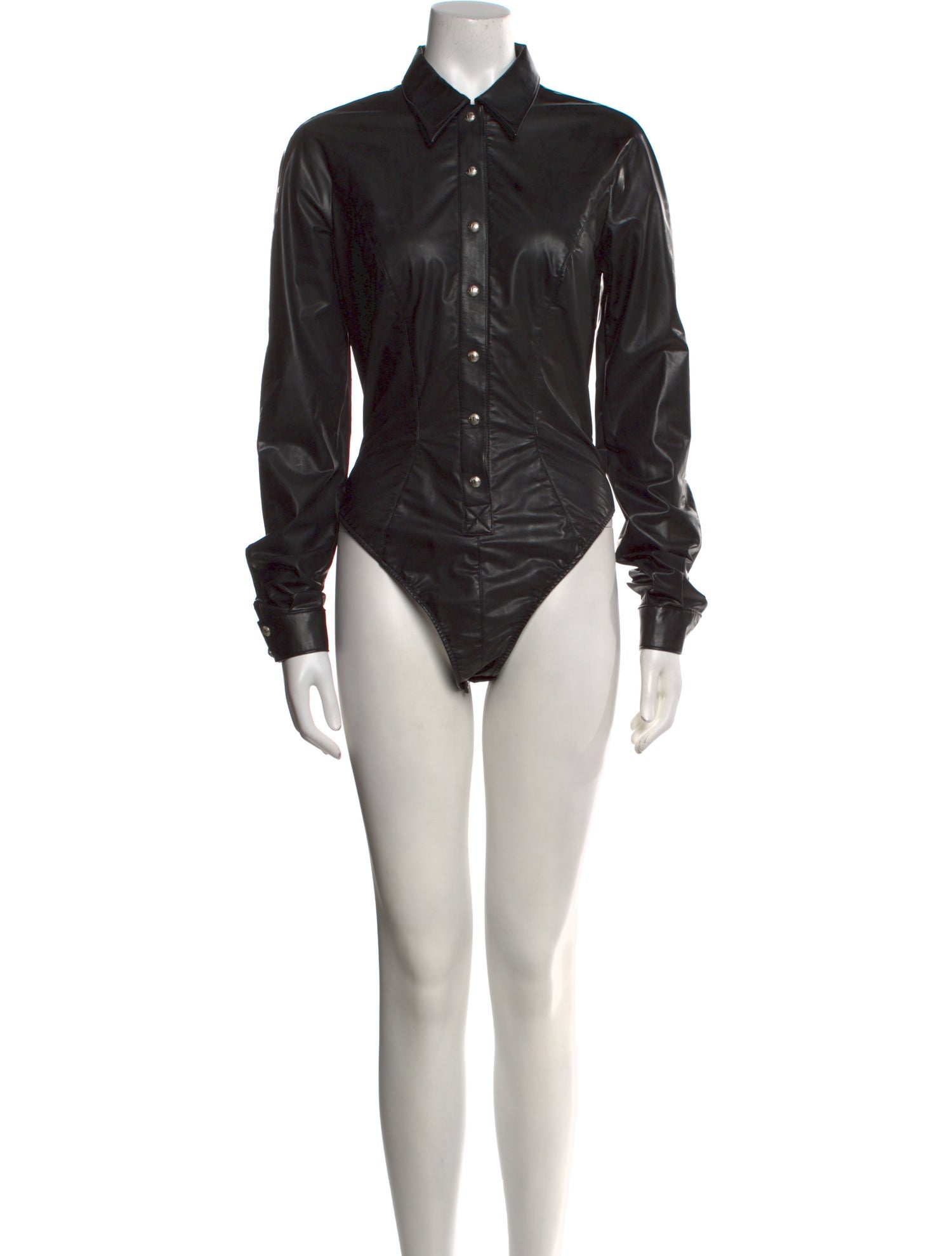 Mugler Trade Mark Long Sleeve Bodysuit