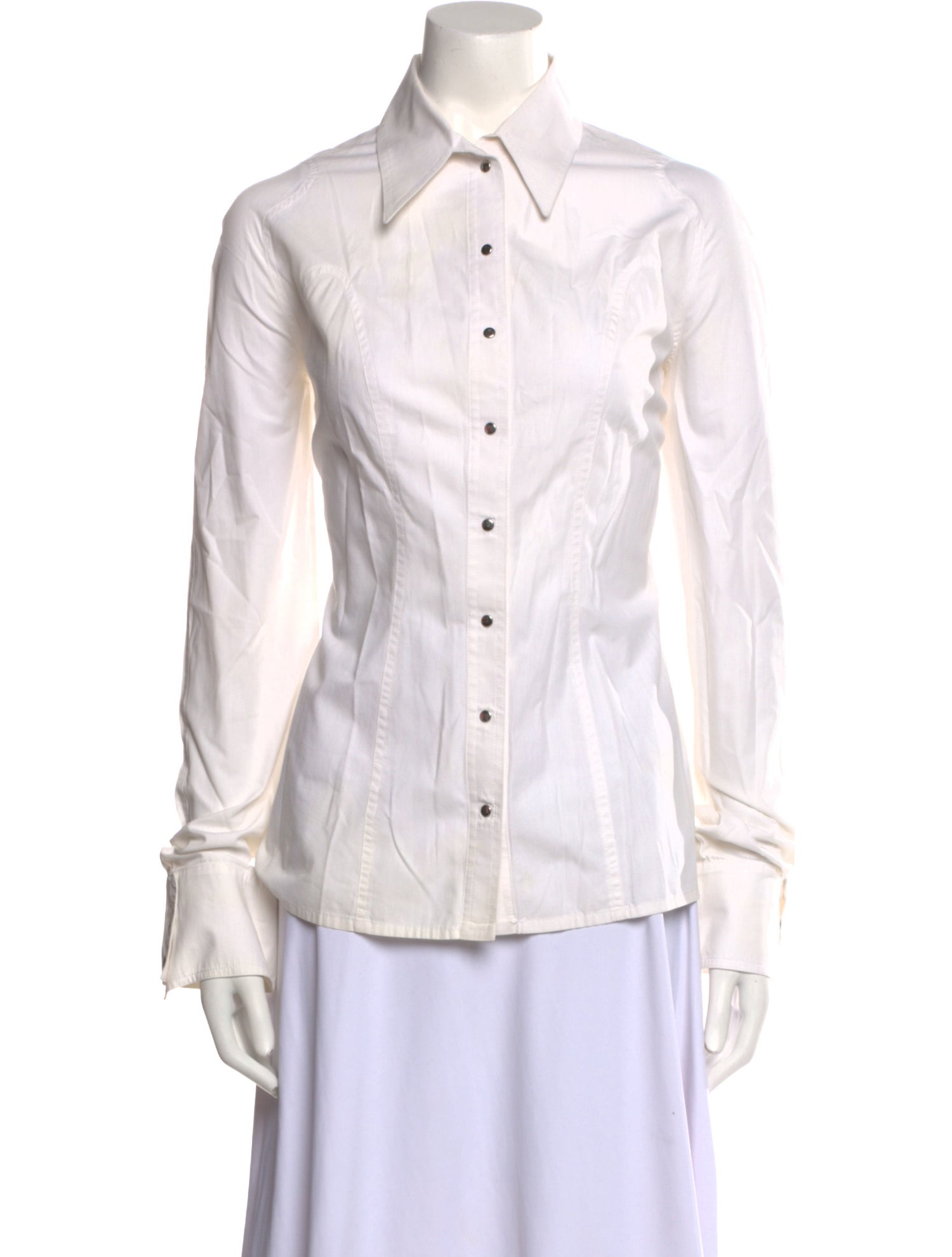 Mugler Trade Mark Long Sleeve Button-Up Top