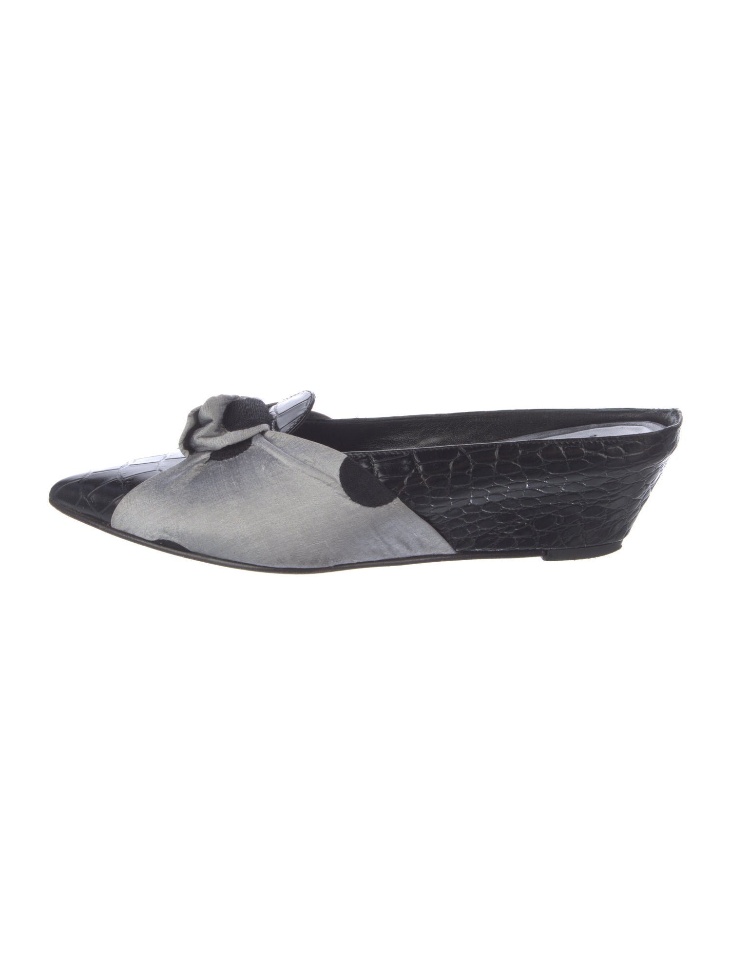Mugler Trade Mark Leather Printed Mules