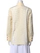Mugler Trade Mark Printed Long Sleeve Button-Up Top