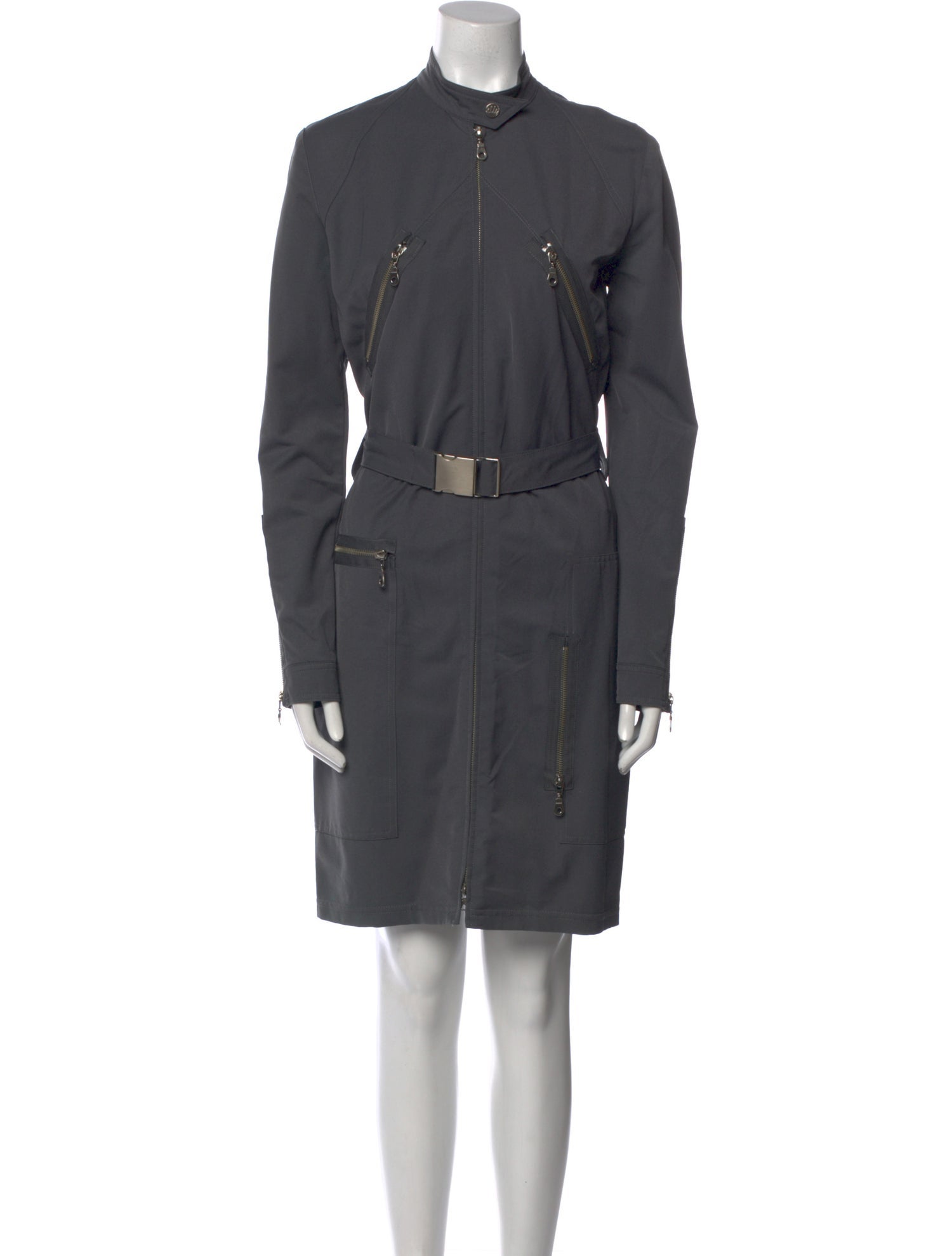 Mugler Trade Mark Mock Neck Mini Dress