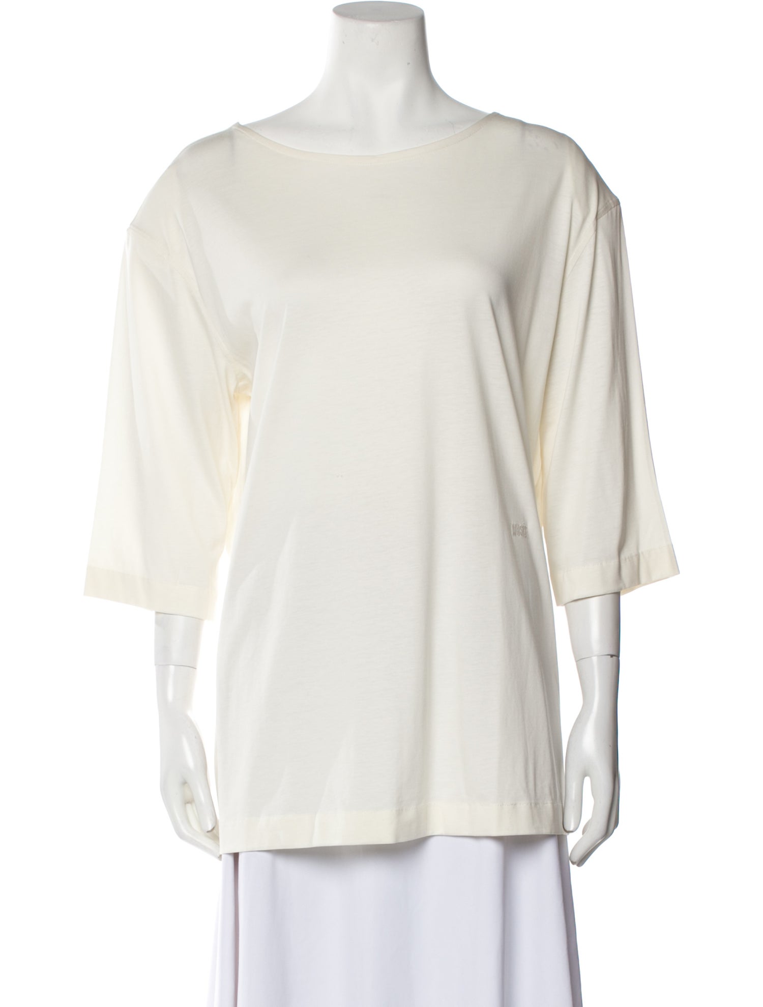 Musée Bateau Neckline Three-Quarter Sleeve Top