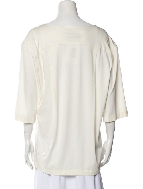 Musée Bateau Neckline Three-Quarter Sleeve Top