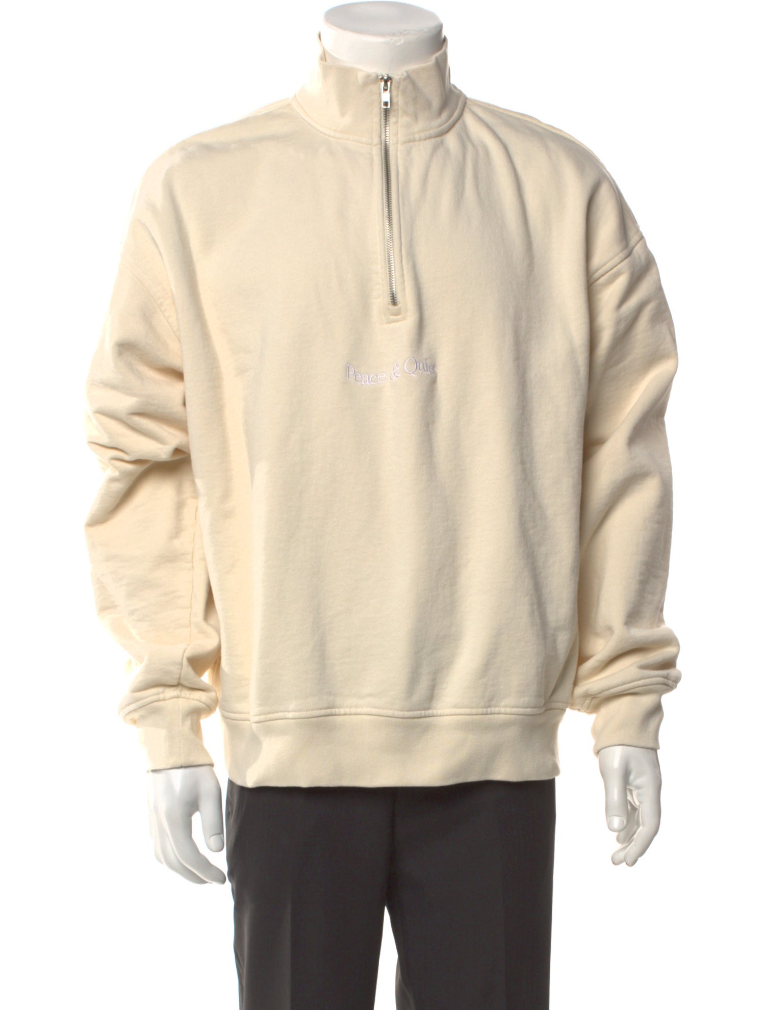 Museum Of Peace & Quiet Mock Neck Long Sleeve Sweatshirt