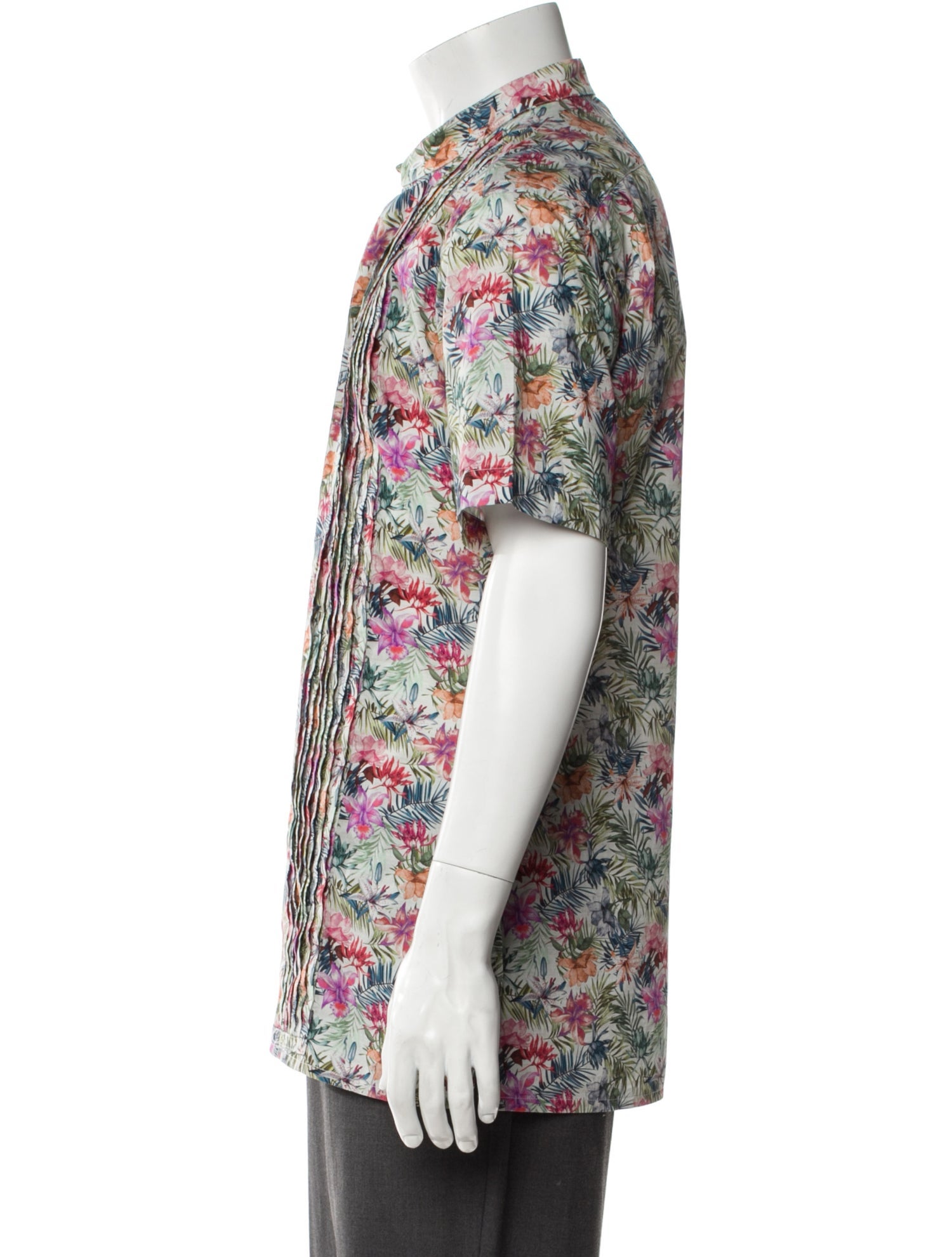 MUSIKA Floral Print Short Sleeve Shirt