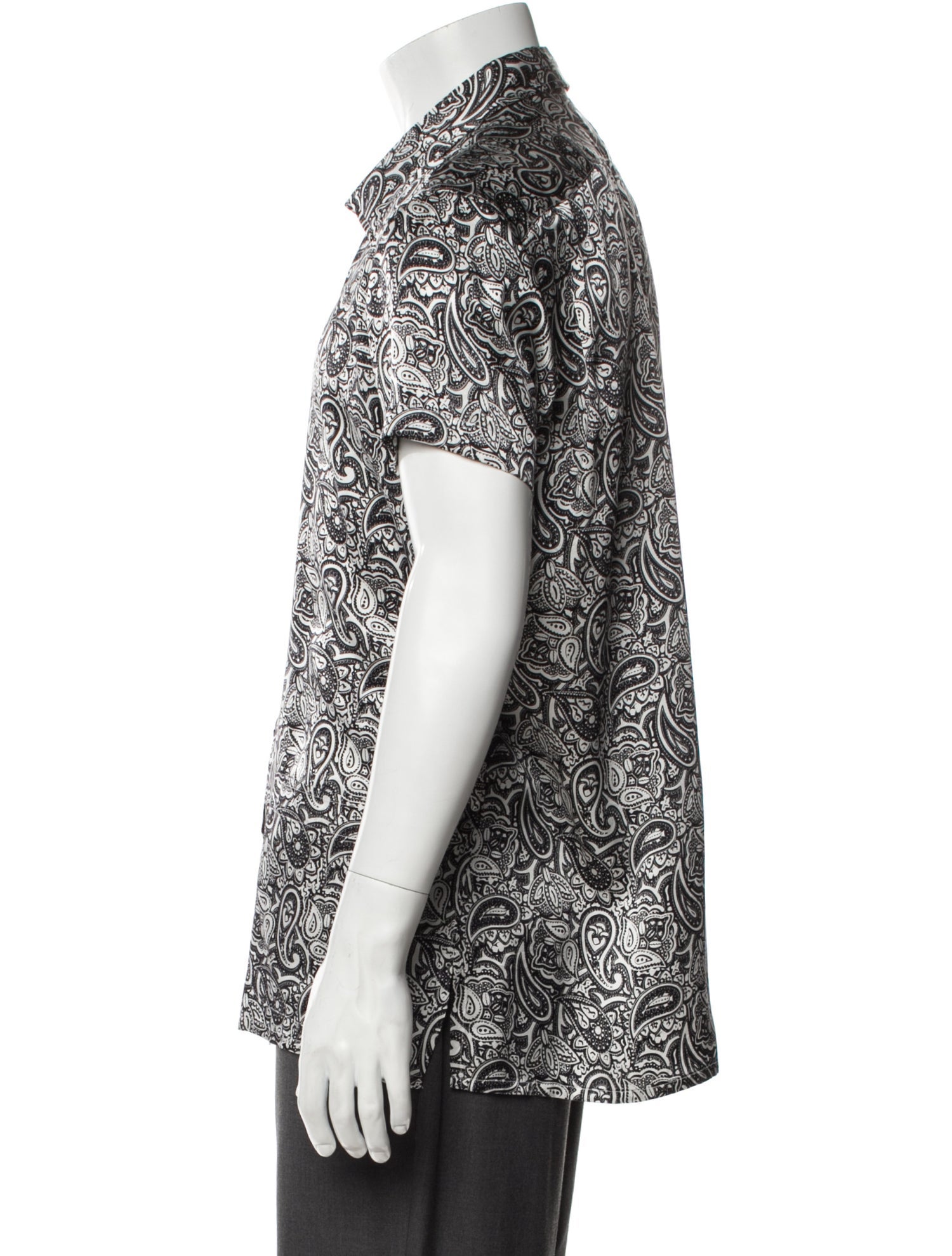 MUSIKA Silk Paisley Print Shirt