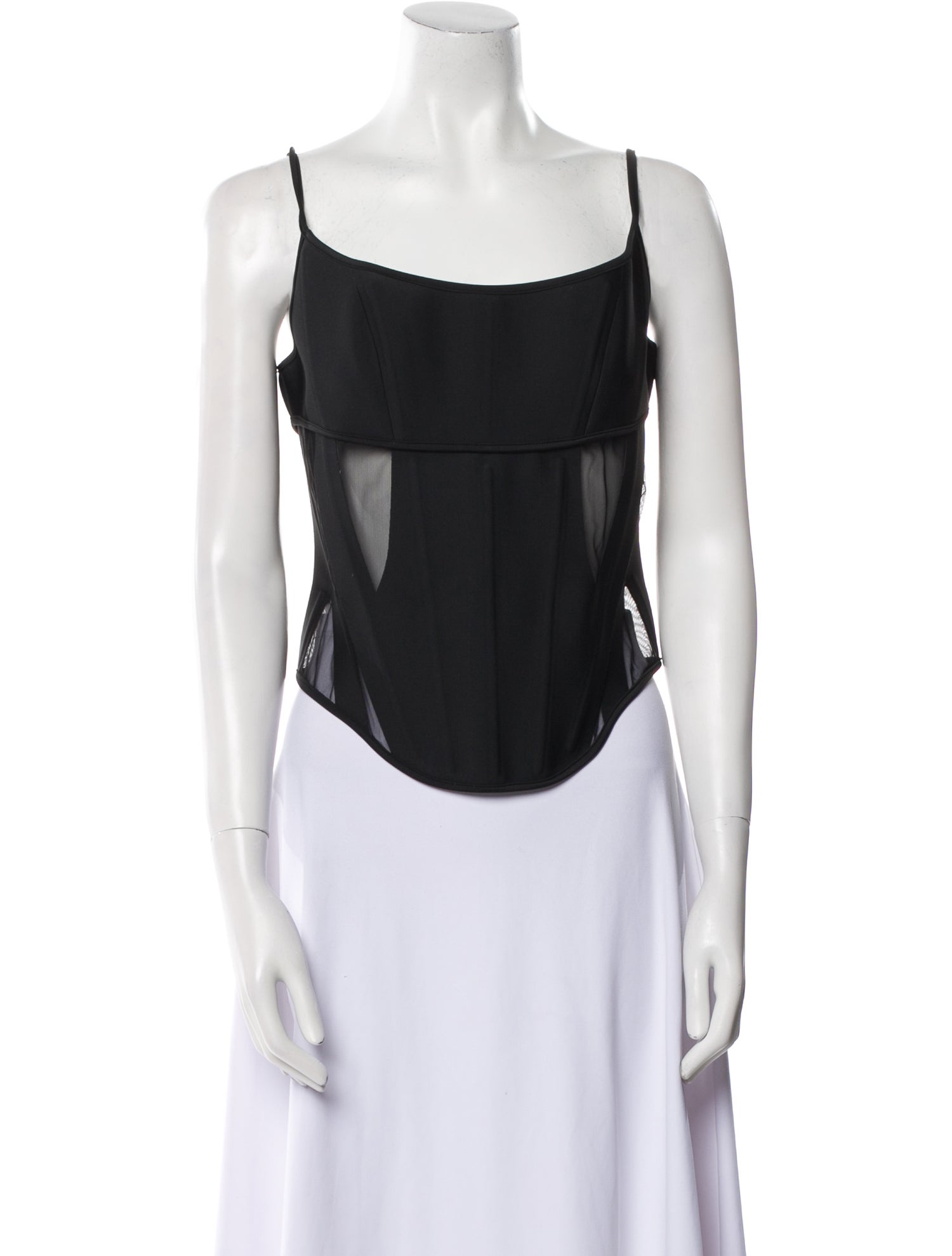 Mugler x H&M Square Neckline Sleeveless Crop Top