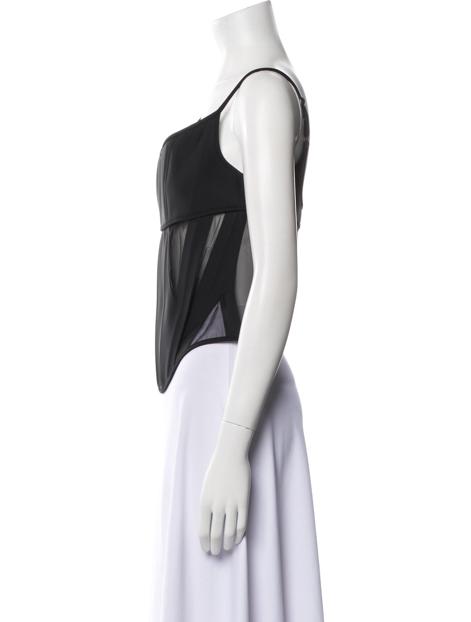 Mugler x H&M Square Neckline Sleeveless Crop Top