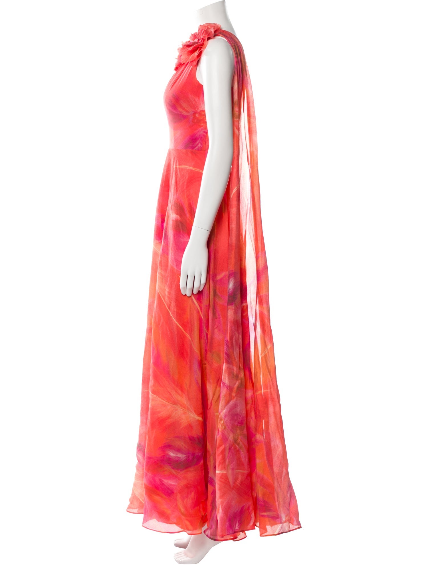 Muse by Marchesa Tie-Dye Print Long Dress