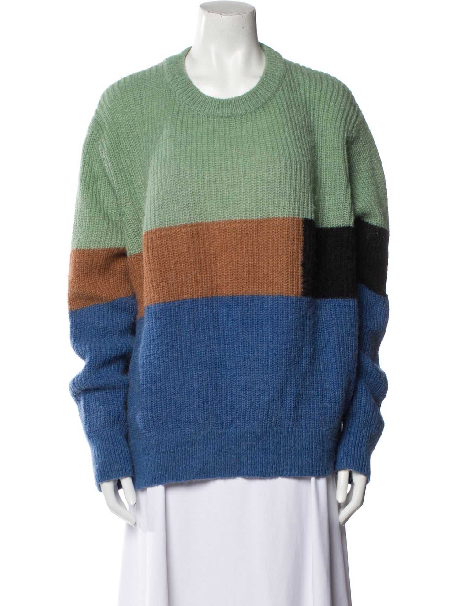 Munthe Wool Colorblock Pattern Sweater