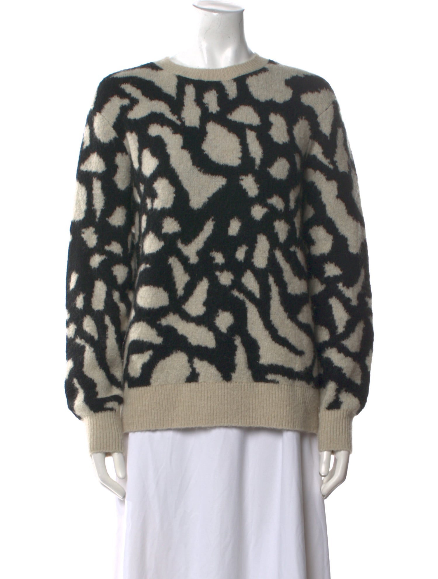Munthe Animal Print Crew Neck Sweater