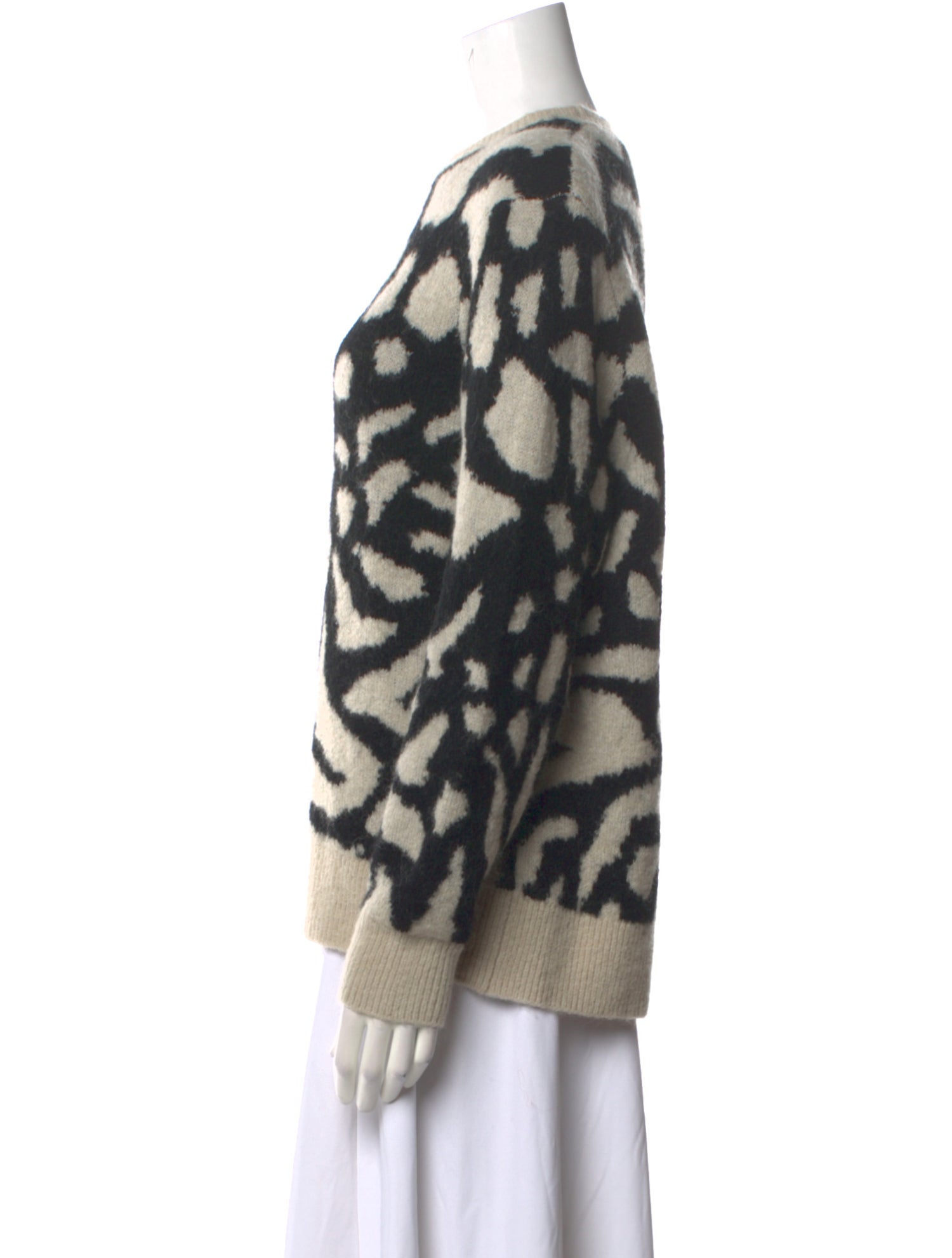 Munthe Animal Print Crew Neck Sweater