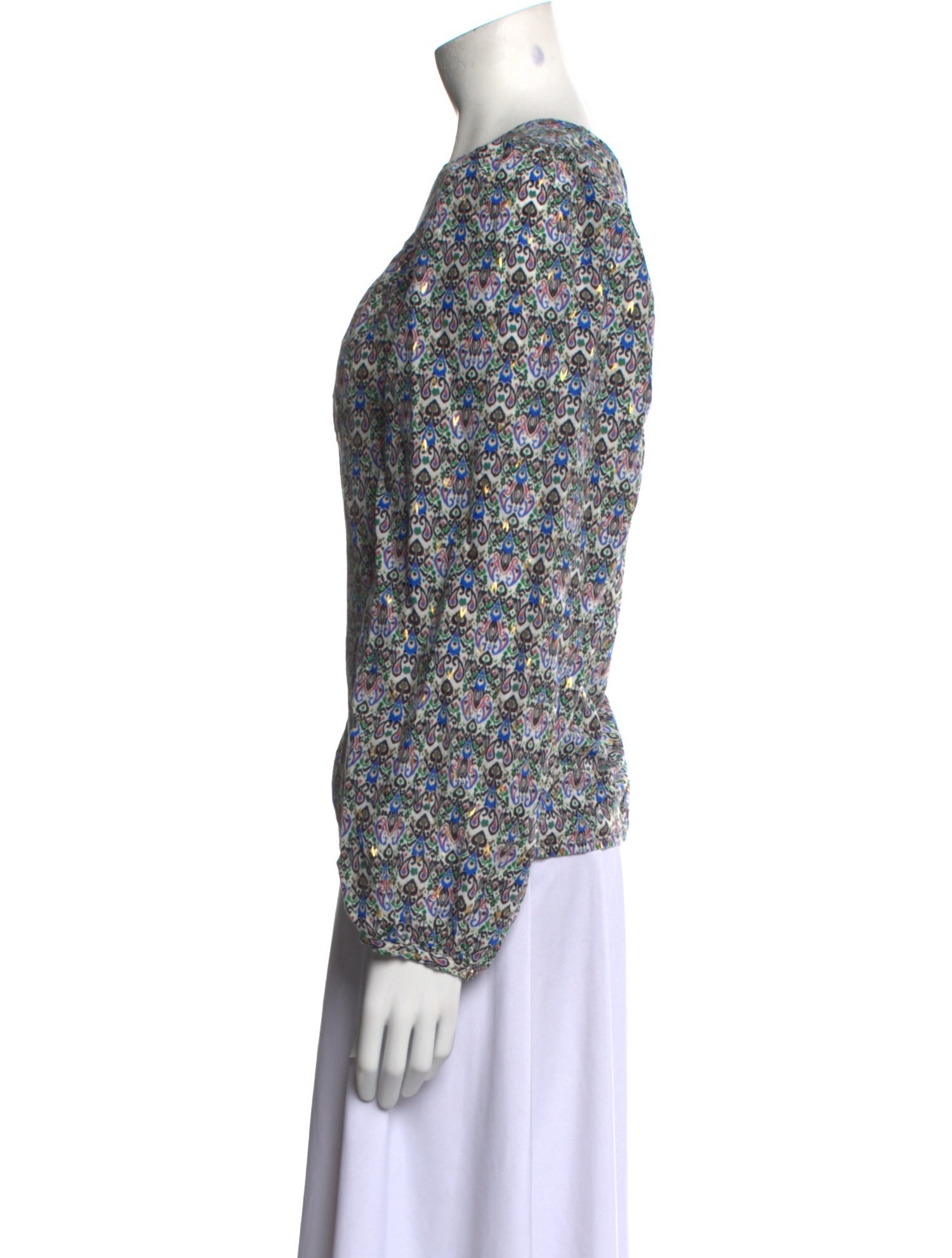 Munthe Paisley Print Crew Neck Blouse