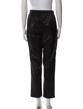 Munthe Polka Dot Print Fringe Trim Accent Sweatpants