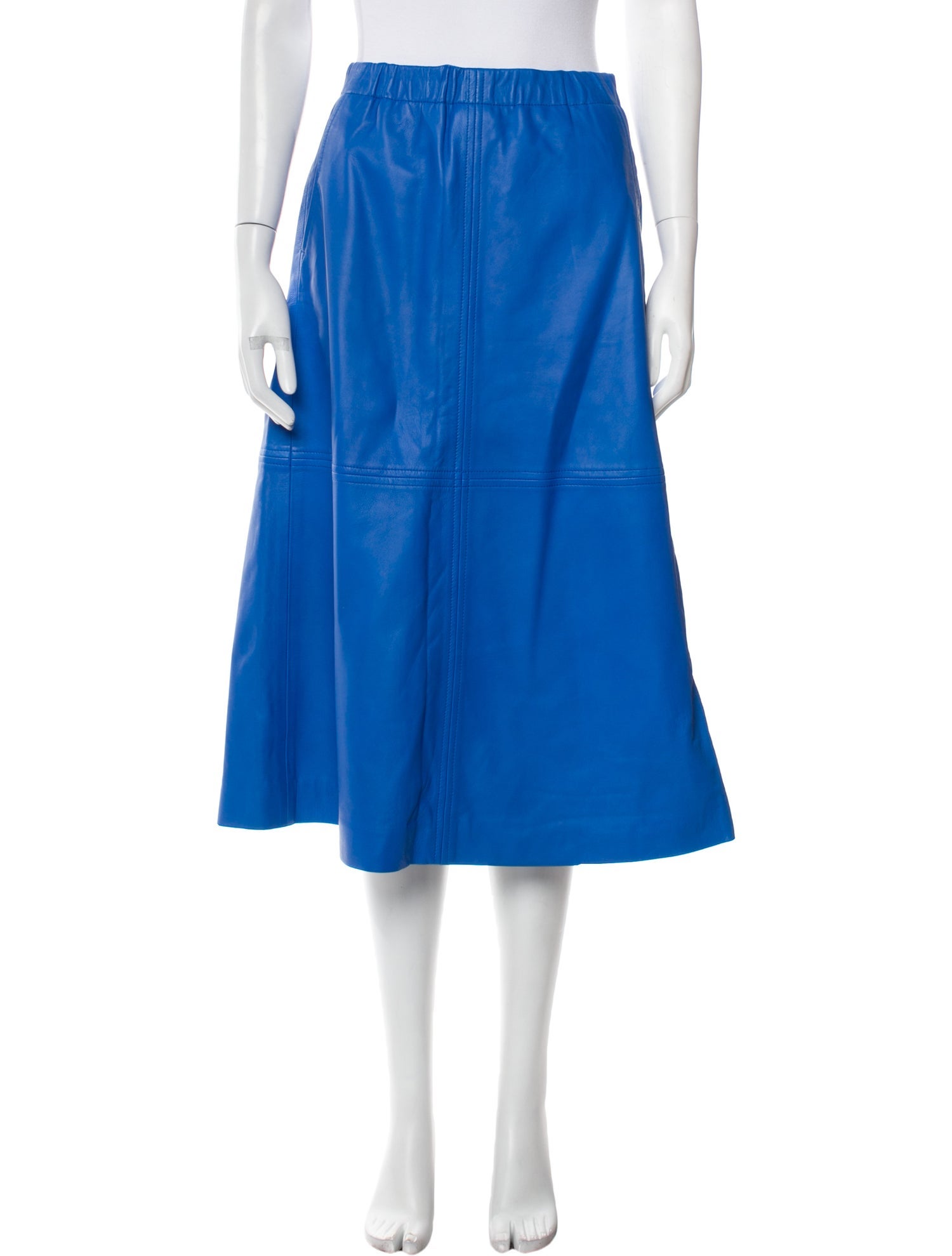 Munthe Lamb Leather Midi Length Skirt w/ Tags