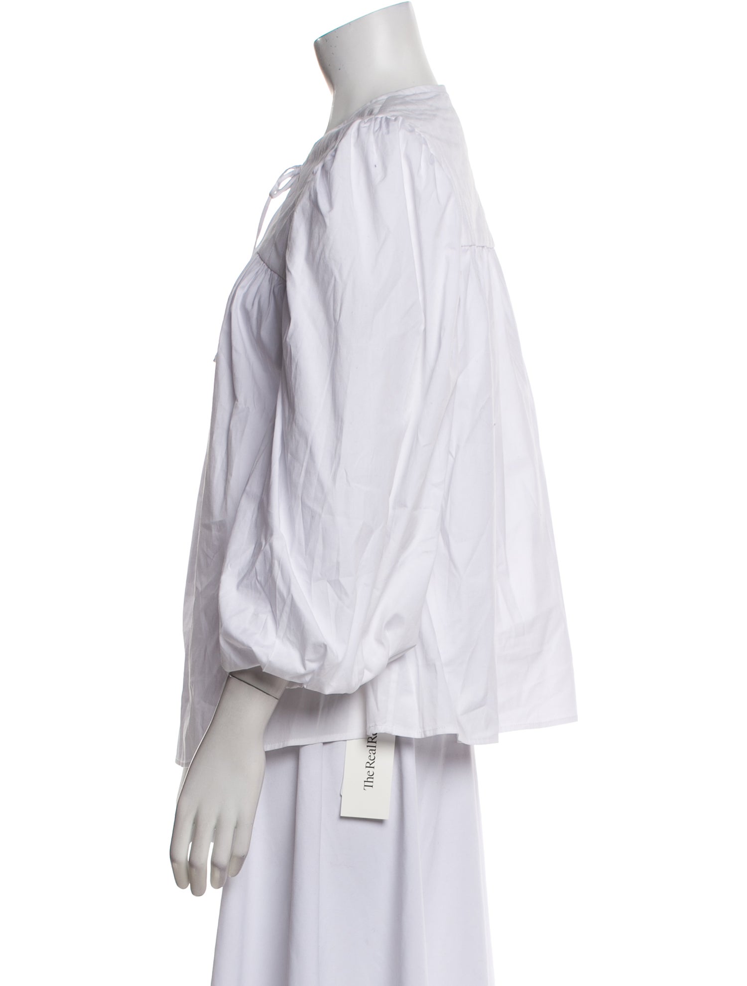 Munthe Mock Neck Three-Quarter Sleeve Blouse