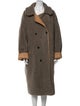 Munthe Colorblock Pattern Faux Fur Coat