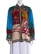 Munthe Silk Printed Button-Up Top