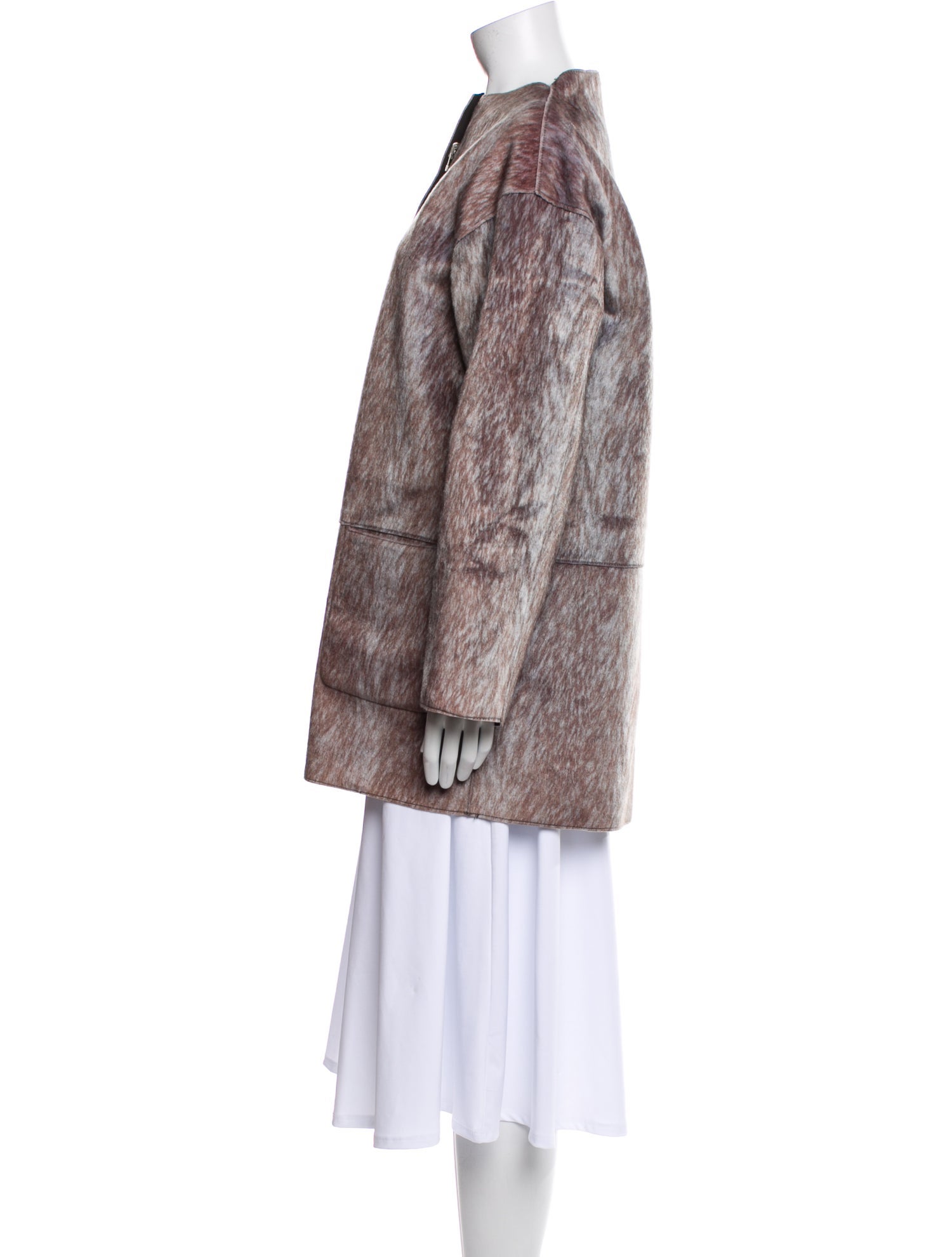 Munthe Nylon Printed Faux Fur Coat