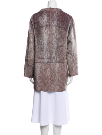 Munthe Nylon Printed Faux Fur Coat