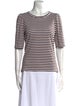 Munthe Striped Scoop Neck T-Shirt