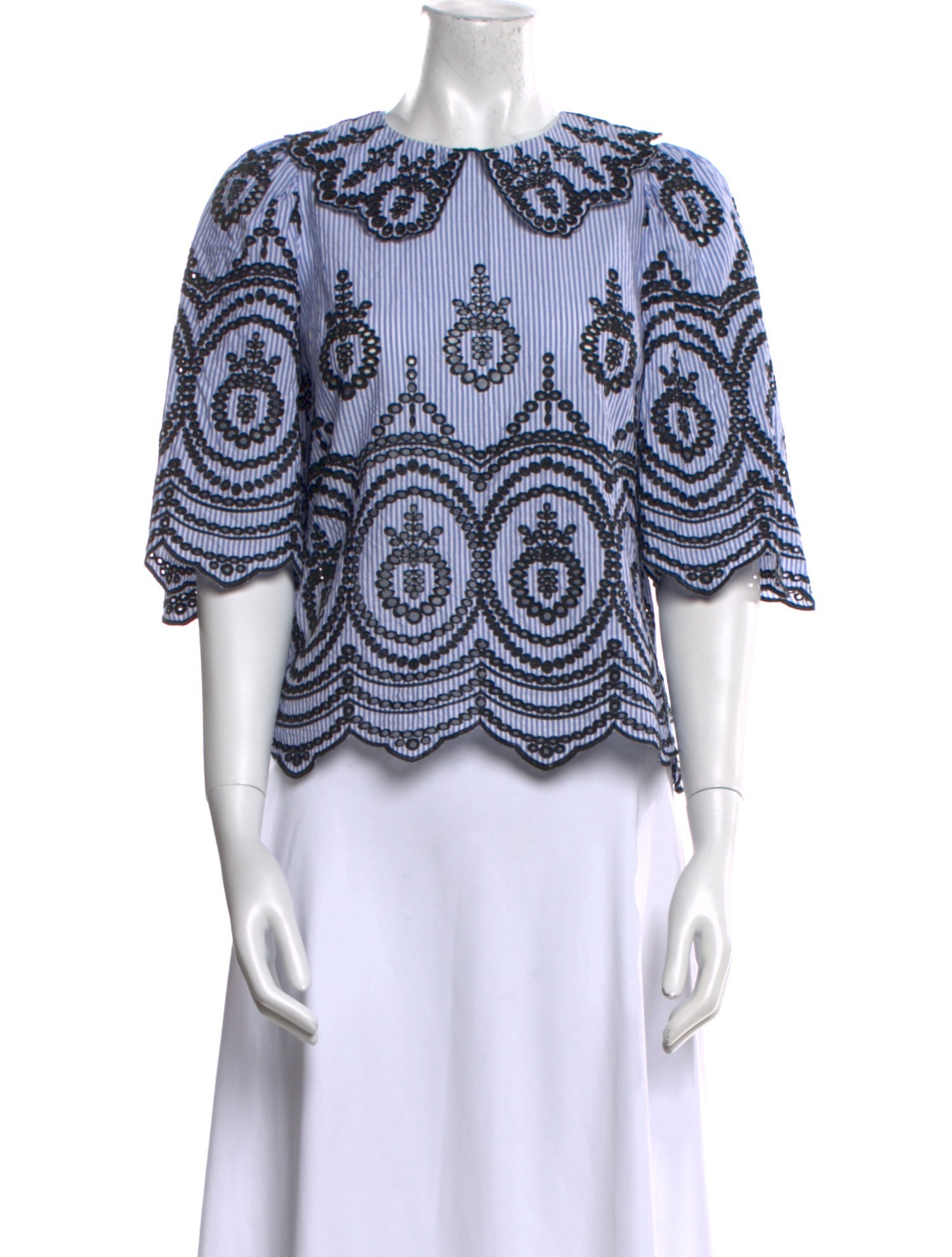 Munthe Printed Crew Neck Blouse