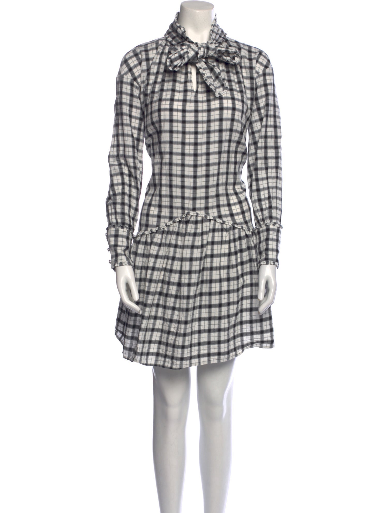 Munthe Plaid Print Mini Dress